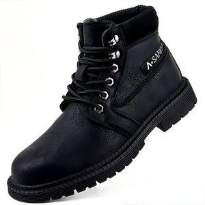 Industriële veiligheidsschoenen met stalen neus Mode Anti-smashing Lichtgewicht ademende sneakers Leren werkschoenen voor heren - Product Image 3