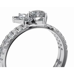 Anillo de Diamantes de Diseño de Corazón con Pétalos de Lujo, el Más Vendido, 1.013 Ct, Oro de 9, 14 y 18 Quilates, Proveedor Mayorista OEM - Product Image 3