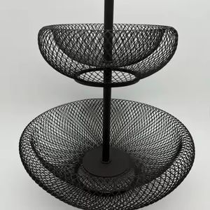 Cesta de fruta de metal para el hogar, bandeja para aperitivos, plato de dulces, soporte, cesta de almacenamiento, bandeja de mesa, cesta de fácil instalación - Product Image 3