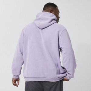 Personalizar peso pesado 100% algodón francés Terry hombres sudaderas con capucha sólido invierno ácido lavado personalizado bordado Diseño fondo grueso - Product Image 4