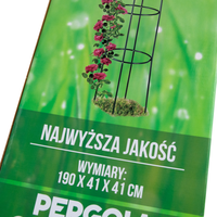 Pérgola de Jardín MARTOM de Hierro Negro de 190 cm, Columna con Tubo de 12 mm de Diámetro, Operación Manual, para Balcón, Jardín, Plantas Trepadoras