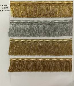 Rubans brodés à la machine sur mesure en or argent bronze pour robes de mariée divers modèles et couleurs - Product Image 5