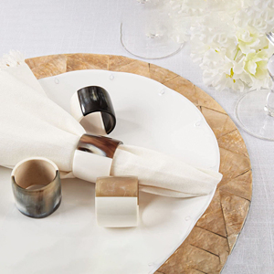 Luxury Horn Napkin Holders Set for Restaurant Dining <b>Table</b> Elegant Holder Rings <b>Decorative</b> Dinner Napkins Ring - Product Image 4