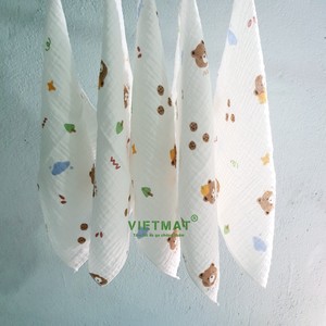 Sản phẩm mới 100% bông gạc dệt bé vải bé tắm khăn Crepe trẻ em chăn Nap Swaddle vải vải Muslin bé Swaddle - Product Image 1