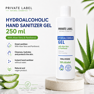 Gel Desinfectante de Manos Hidroalcohólico con Aloe Vera de Marca Privada 250ml OEM |   Gel Desinfectante Instantáneo Sin Enjuague |   España UE - Product Image 2
