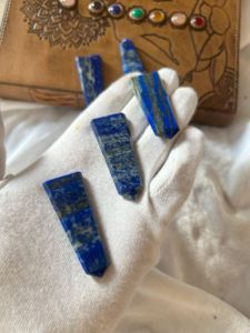 Vente en gros 100% naturel poli Lapis Lazuli pointe plate baguette Feng Shui crayon cristal de guérison Reiki énergie pierre précieuse sculptée - Product Image 5