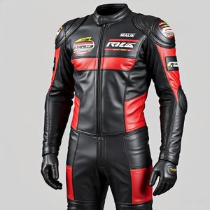 Combinaison de course de moto en cuir | Malik Raza | 1.2mm cuir de vachette respirant - Product Image 6