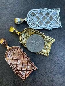 925ที่เป็นของแข็งเงินสเตอร์ลิงโรเดียมโรสโกลด์เสร็จสิ้นพระเยซูคริสต์จี้เครื่องประดับที่ดีและเสน่ห์ผ่านเครื่องทดสอบเพชร - Product Image 3