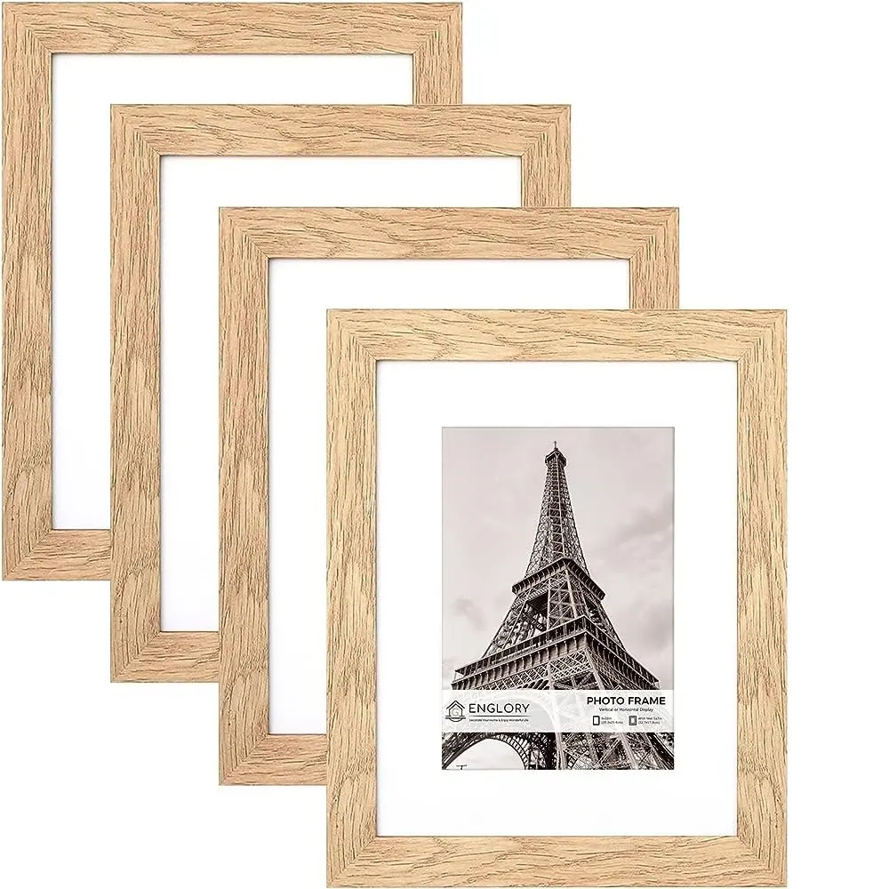 Double Glass Picture Floating Photo Frame Transparent Wooden Wall Art Marco Frame Wood Packing Outer Material