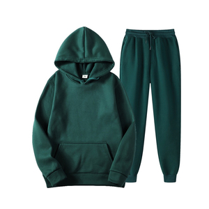 Chándal de entrenamiento de lana Tech para gimnasio de dos piezas para hombre, traje de jogging de invierno de diseño personalizable en talla XL - Product Image 3