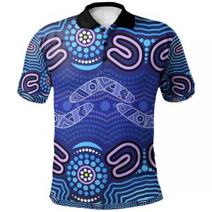 Polos de algodón 100% para hombre, camisetas de manga corta estampadas en estilo aborigen, camisetas personalizadas, característica antiarrugas incluida - Product Image 4