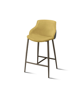 Customizable Modern Velvet Bar <b>Stool</b> Minimalist Metal Frame Counter Chair for Kitchen Island and Bar Counter - Product Image 2