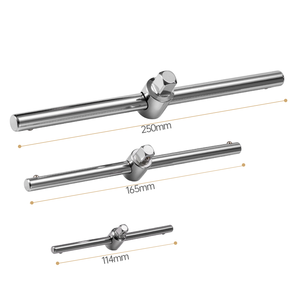 Lot de 3 clés à barre coulissante en T, adaptateurs de douilles 1/4, 3/8, 1/2, barre de rupture robuste, adaptateur d'extension de douille en T - Product Image 5