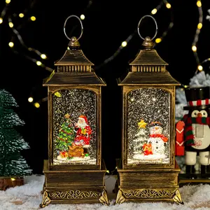 Wholesale Plastic Crafts Christmas Decorations Ornaments Toys Gifts Figurines Watering Led Christmas Lanterns Lights