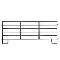 Panneau de clôture pour bétail en acier galvanisé à chaud, tube rond, 6 ovales, 8ft, 10ft, 12ft, 16ft, usage moyen