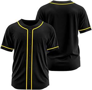 เสื้อกีฬาแบบติดกระดุมสำหรับผู้ชายและผู้หญิงเสื้อเจอร์ซีย์เบสบอลใหม่พร้อมชื่อโลโก้แบบเย็บติด - Product Image 3