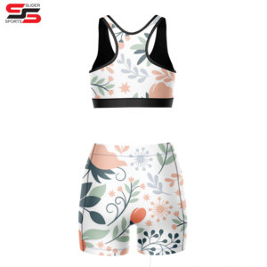 Conjunto de Dos Piezas de Shorts de Ciclista al por Mayor, Logotipo Personalizado, Conjunto de Shorts de Ciclista de Verano para Mujer, Conjunto de Sujetador Deportivo y Shorts de Ciclista - Product Image 2