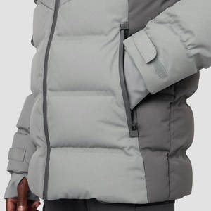 Veste bomber à capuche pour enfants grande taille en gros, veste matelassée coupe-vent ajustable pour enfants, sports de plein air - Product Image 4
