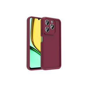 Étui Netzy Realme C61 SAFA, motif ananas, coque arrière en silicone, anti-traces de doigts, protection de l'appareil photo en PC dur, couleur Damson - Product Image 1