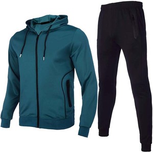 Ropa deportiva elegante para hombre de talla grande de invierno con logotipo personalizado, conjunto de chándal para correr con capucha de 2 piezas y bolsillo con cremallera, oferta informal - Product Image 6