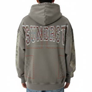 เสื้อฮู้ดผู้ชายสไตล์อินเทรนด์ เหมาะสำหรับสวมใส่ทุกวัน แฟชั่นสตรีทสไตล์ ชุดลำลอง ผ้าฝ้ายผสม - Product Image 2