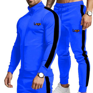 Nouvelle conception, survêtements de jogging personnalisés pour hommes en coton avec bandes réfléchissantes, marque privée, ensembles de survêtements 2 pièces, taille XL, polaire, été - Product Image 2