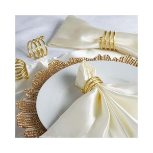 Anneaux de serviette feuille décoration de table de mariage anneau de serviette de table de restaurant à la mode - Product Image 4