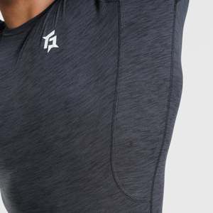 GA T-shirt de compression à manches courtes en polyester tricoté 100% coupe ajustée couleur anthracite - Product Image 6