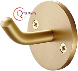 Meilleur crochet mural en métal de qualité supérieure Dernier nouveau design pour salle de bain et salon pour tissu suspendu Prix d'exportation Couleur or - Product Image 1