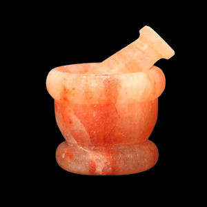 2025 stocké Unique rond outils à épices sculpté mortier pilon boîte accessoires de cuisine sel amour Style décoration artisanat naturel - Product Image 5