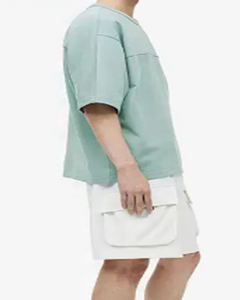 Vente en gros de shorts en coton XXL de qualité supérieure pour hommes, vêtements de sport imprimés et décontractés avec logo, chemise d'été grande taille - Product Image 5