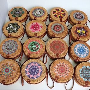 แฟชั่นใหม่กระเป๋าถือหวายกระเป๋าหวายผู้หญิงล่าสุดถุงฟาง - Product Image 2