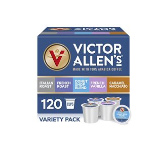 ชุดกาแฟหลากหลายรสชาติของวิคเตอร์ อัลเลน, 120 ซอง, กาแฟแบบแคปซูลสำหรับเครื่องชงกาแฟคีริก เค-คัพ - Product Image 1