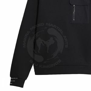 Sweat-shirt unisexe brodé en gros, logo personnalisé, haute qualité, pull chaud, streetwear de luxe, sweat-shirt à capuche avec poche avant - Product Image 5