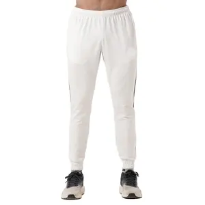 热卖夏季到货男士白色100% 棉慢跑裤男士定制黑色侧条纹长裤出售