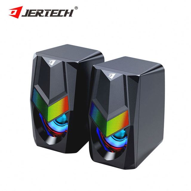 Jertech S3 Small USB Sound Box Party Equipment DJ Car Backlit Speaker Accessories Amplifiers RGB Wired Mini Gaming Speaker