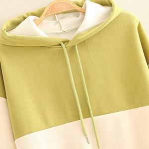 Sweat à capuche d'hiver à manches longues pour femmes, Streetwear décontracté à la mode, couleur bloquée - Product Image 5