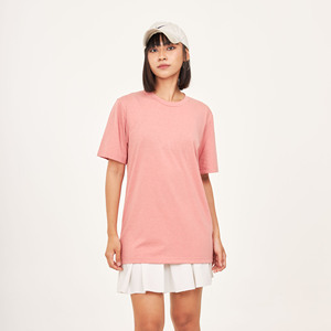 Camisetas Unisex informales ajustadas de secado rápido antiarrugas de Color melocotón para mujer, tela básica transpirable de brezo, uso diario, nuevo - Product Image 3