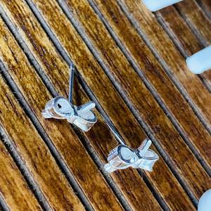 Orecchini a bottone in argento Sterling in oro placcato oro 18K con fiocchi di zircone con scatola regalo perfetta per Gift-B01 natale - Product Image 6