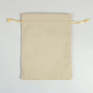 Eco-Friendly 100% Cotton <b>Drawstring</b> Pouches Bulk Reusable DIY Gift Packing Storage Bags for Travel Use Organizers Daily Bags - Product Image 1