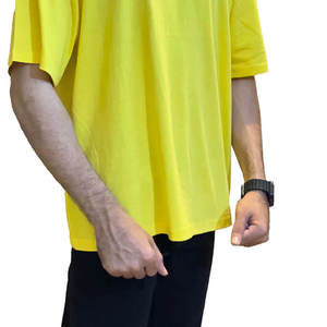 เสื้อยืดลำลองคุณภาพสูงสำหรับผู้ชายเสื้อยืดแฟชั่นเปิดไหล่ตกโลโก้ตามสั่ง - Product Image 5