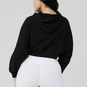 เสื้อมีฮู้ดพิมพ์ลายขนแกะสำหรับผู้หญิงโลโก้ตามสั่ง OEM - Product Image 6
