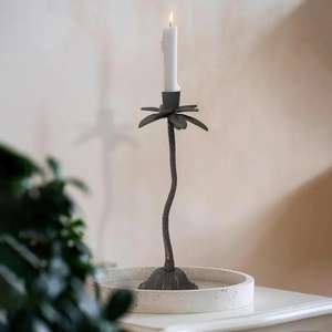 Vintage Metal <b>Candle</b> <b>Holder</b> Rustic Metal Candlestick Unique <b>Taper</b> <b>Candle</b> Stand Antique Decor Home Accent - Product Image 1