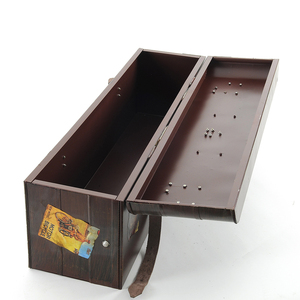 Valise en bois vintage pour décoration de maison et de bureau Technique peinte à la main - Product Image 5