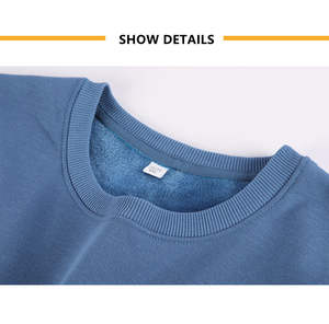 100% Cotton Fleece Crew Neck <b>Hoodie</b> Regular Fit Winter <b>Lined</b> Breathable 380gsm <b>Men</b> - Product Image 2