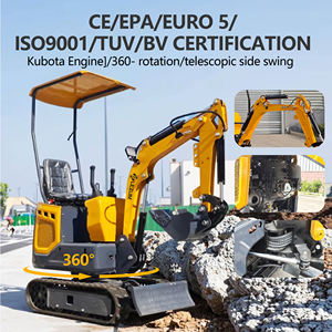 Mini Escavatore LEUZM DY10 1.2 Ton con Braccio Estensibile a Rotazione Laterale, Cingoli e Motore Diesel, con Accessori per Mini Escavatore - Product Image 4