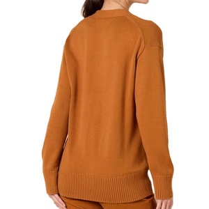 Cardigan en mohair décontracté pour femme, col en V, boutonnage simple, avec logo frontal, tricoté, chaud, collection automne-hiver - Product Image 2