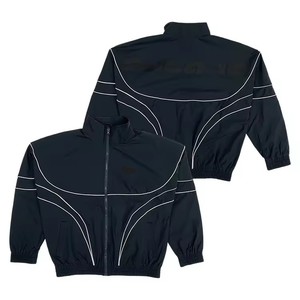 Survêtements de sport en nylon à fermeture éclair vierges pour hommes Streetwear survêtement coupe-vent décontracté surdimensionné ensembles de survêtement en nylon réfléchissant personnalisés - Product Image 2