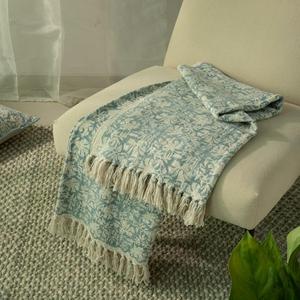 Literie décorative moderne de luxe d'hiver bohème indienne 100% coton rectangulaire solide tissée à motifs imprimés respirante écologique - Product Image 1