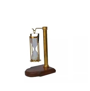 Heure suspendue verre doré luxe fini artisanat décoratif heure nautique minuterie en verre avec suspension et base à prix abordable - Product Image 1